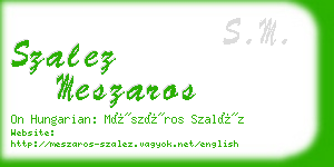 szalez meszaros business card